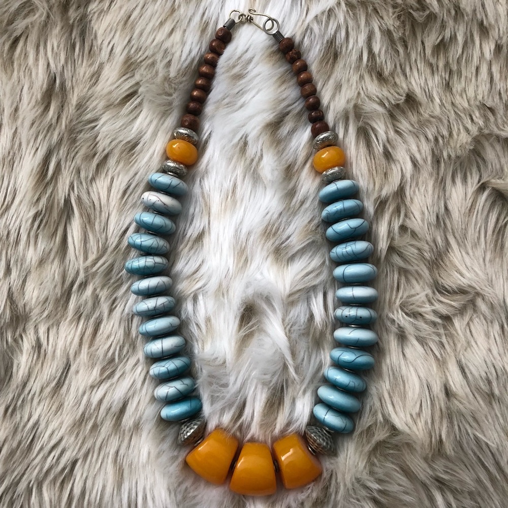 Bold Beaded Statement Necklace